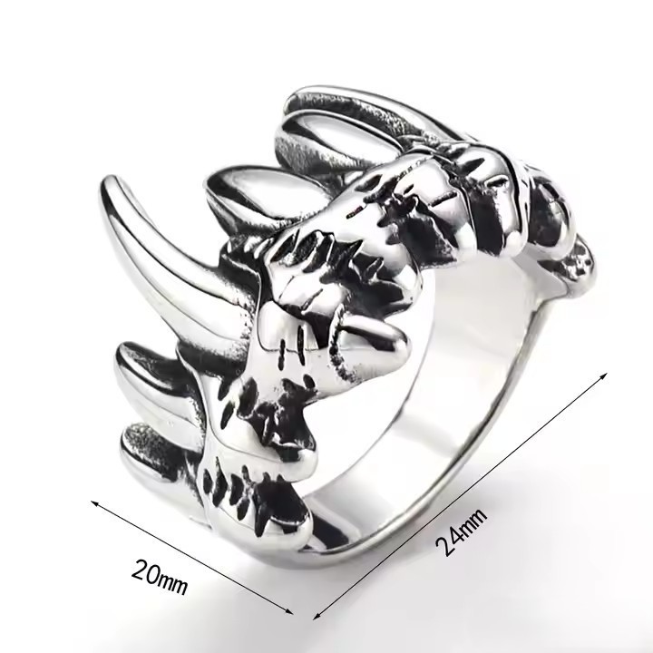 Dragon Tooth Ring Ghost Hand Ring