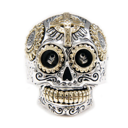 Sterling Silver Sugar Skull Ring