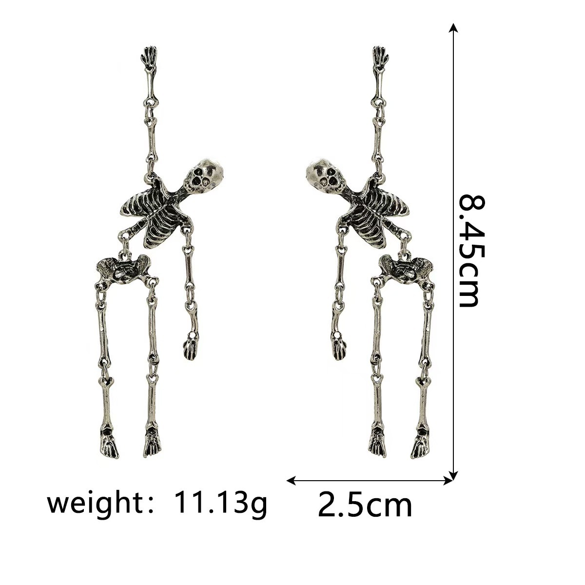 Funny skull earrings