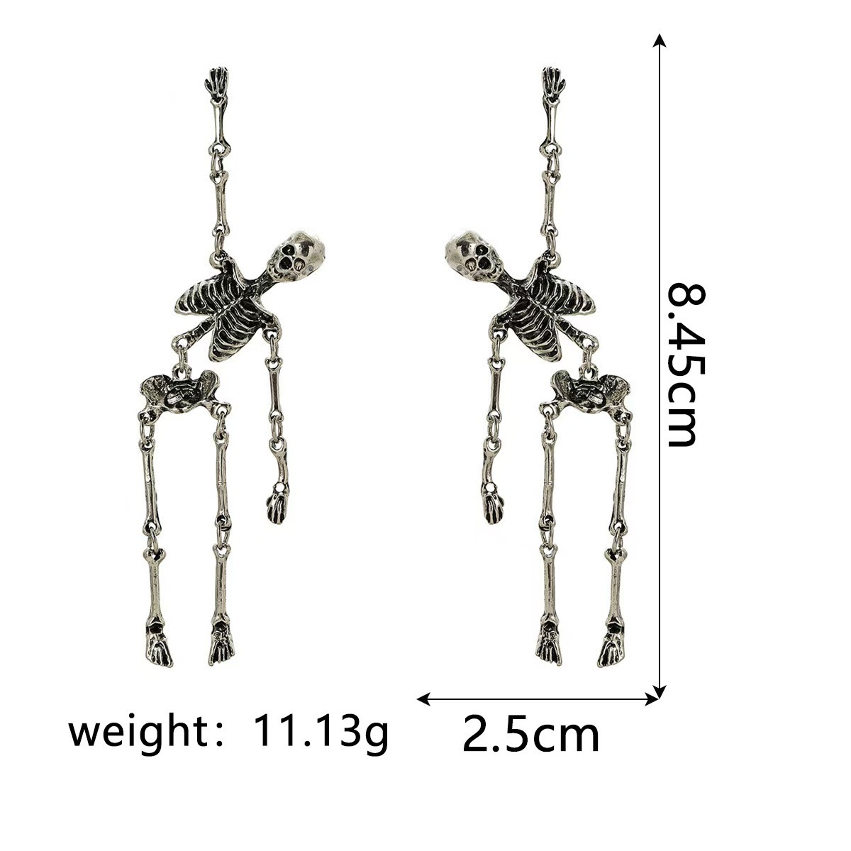 Funny skull earrings