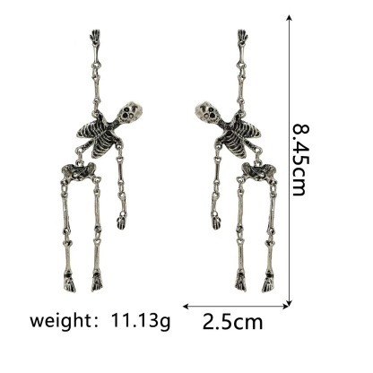 Funny skull earrings