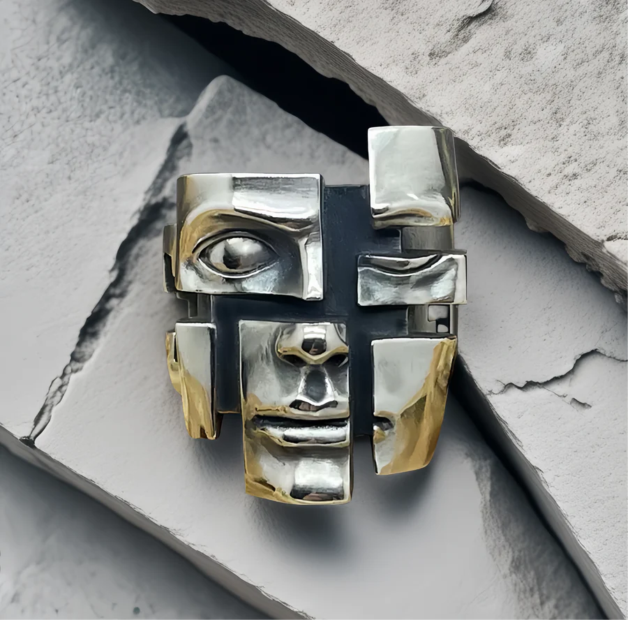 Split Personality Mask Ring