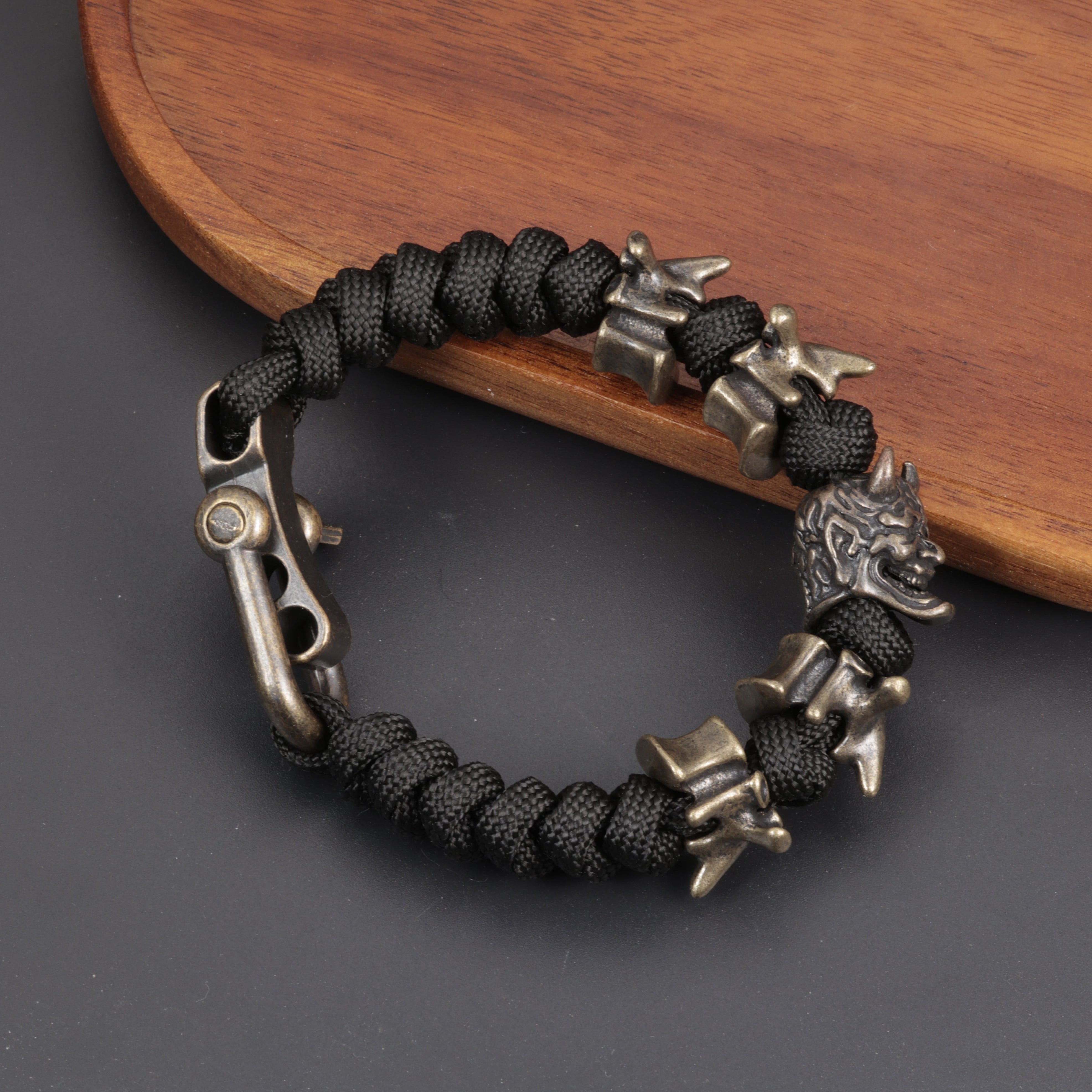 Skull & Crossbones Black Stingray Platinum Bracelet