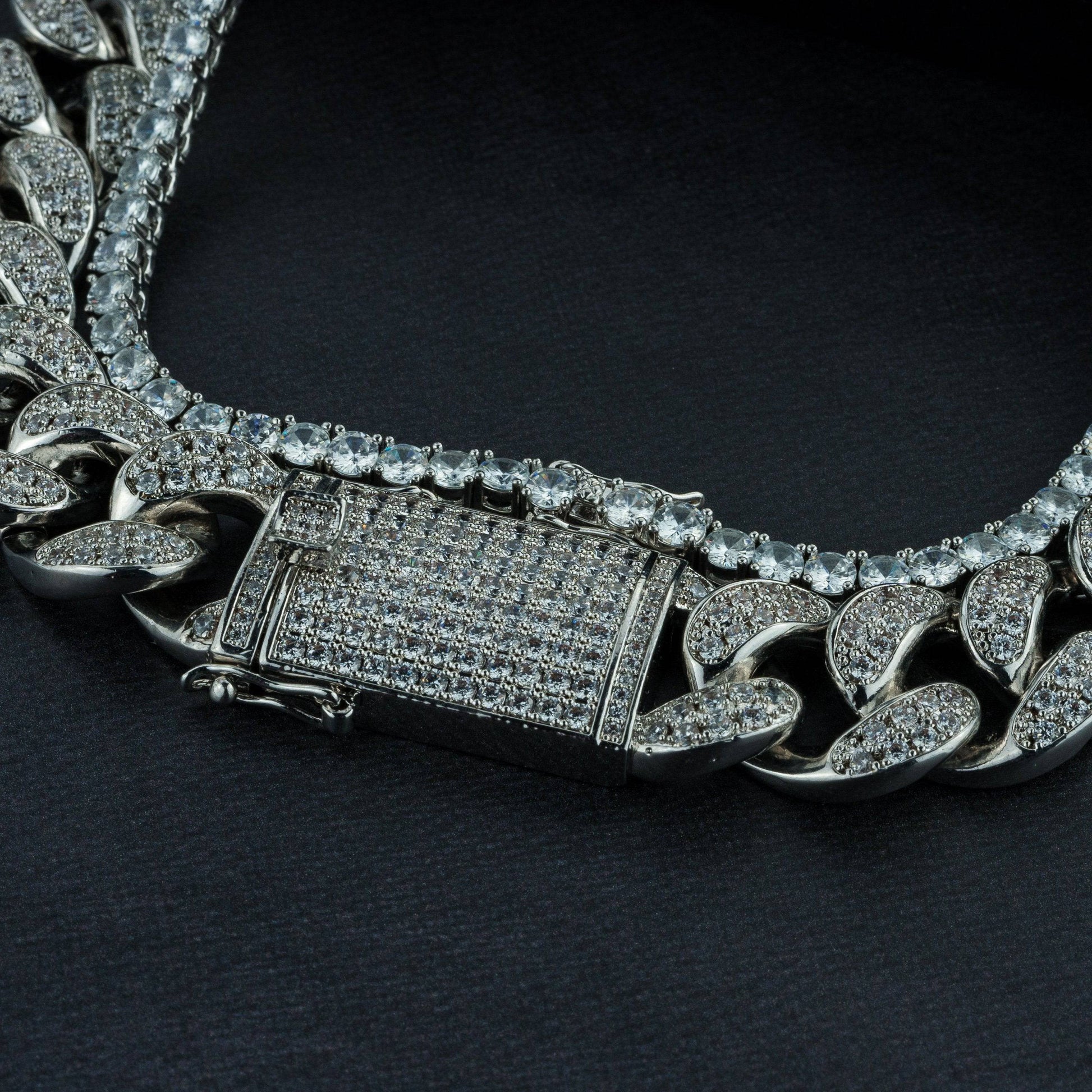 20mm Cuban Chain & 5mm Tennis Chain Bundle