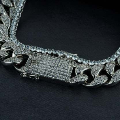 20mm Cuban Chain & 5mm Tennis Chain Bundle