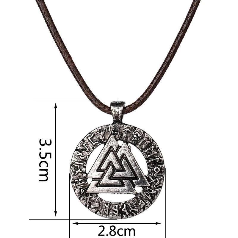 Valknut (Viking Rope Necklace) - Viking Jewelry - Urcsilver