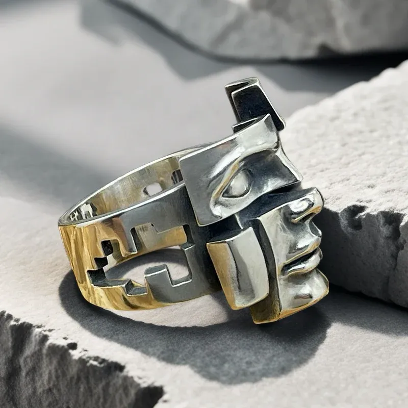 Split Personality Mask Ring