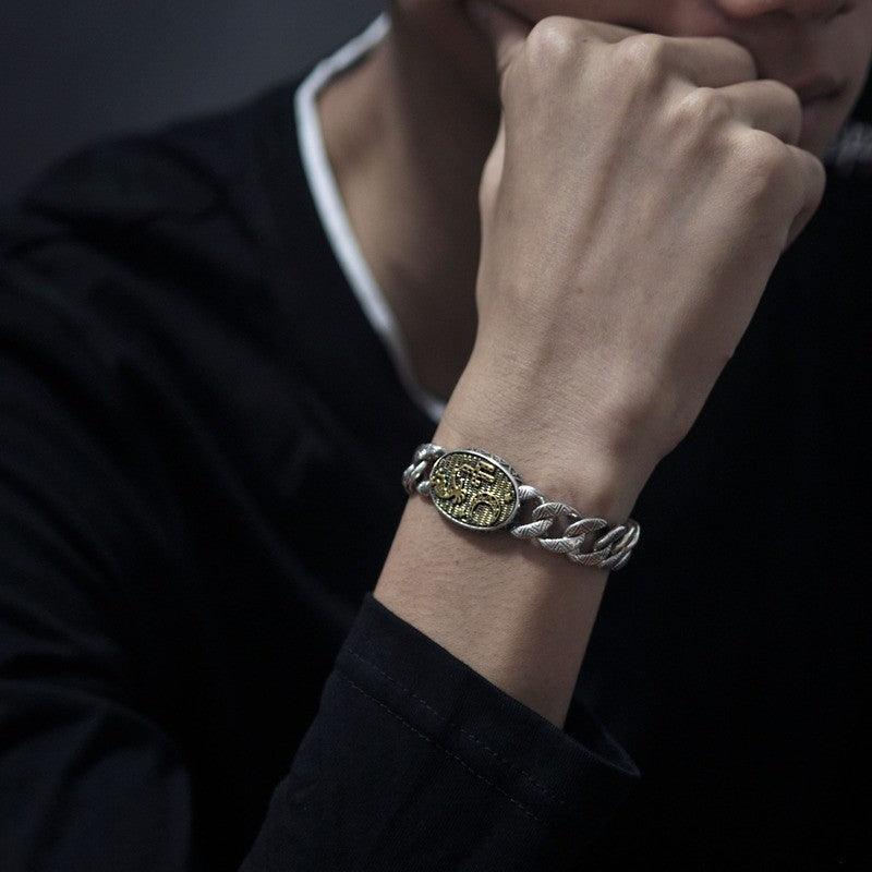 Indian Cuban Bracelet - Viking Jewelry - Urcsilver