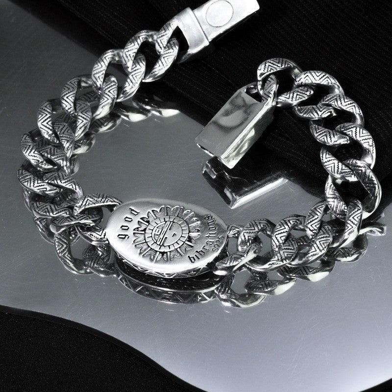 Indian Cuban Bracelet - Viking Jewelry - Urcsilver
