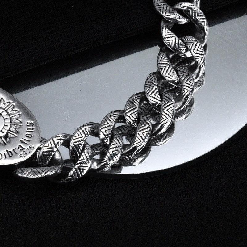 Indian Cuban Bracelet - Viking Jewelry - Urcsilver