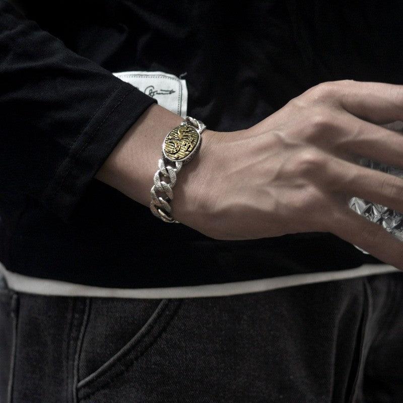 Indian Cuban Bracelet - Viking Jewelry - Urcsilver