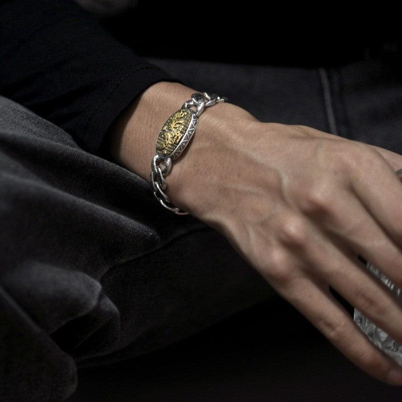 Indian Cuban Bracelet - Viking Jewelry - Urcsilver