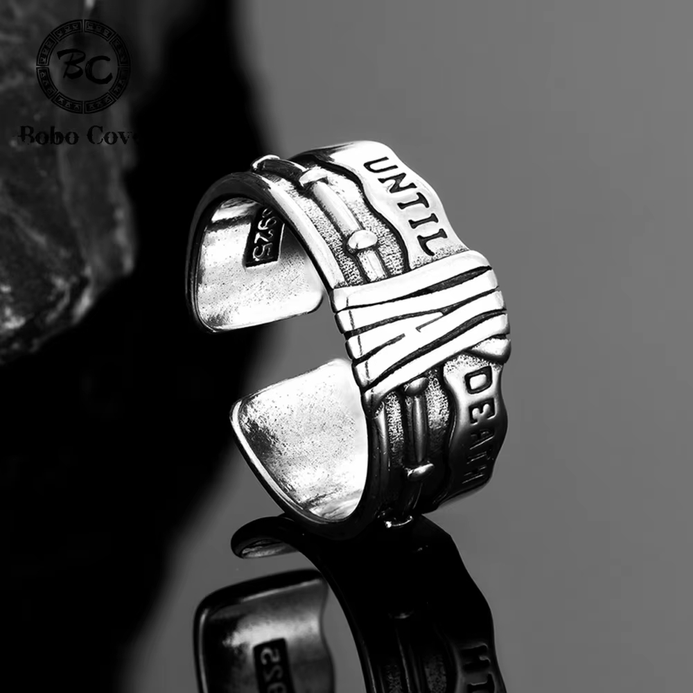 925 Sterling Silver Men's Single Ring - A Symbol of Unwavering Commitment