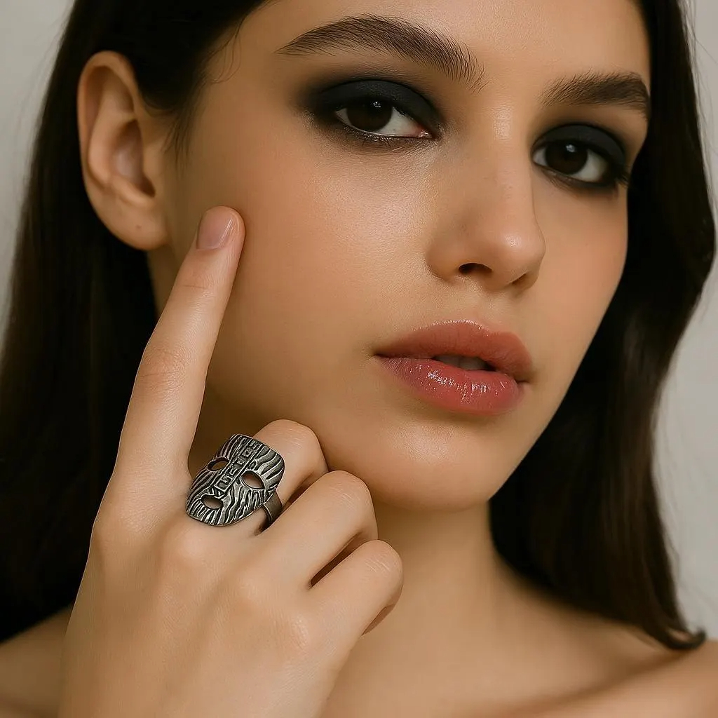  The Withered Face Mask Ring