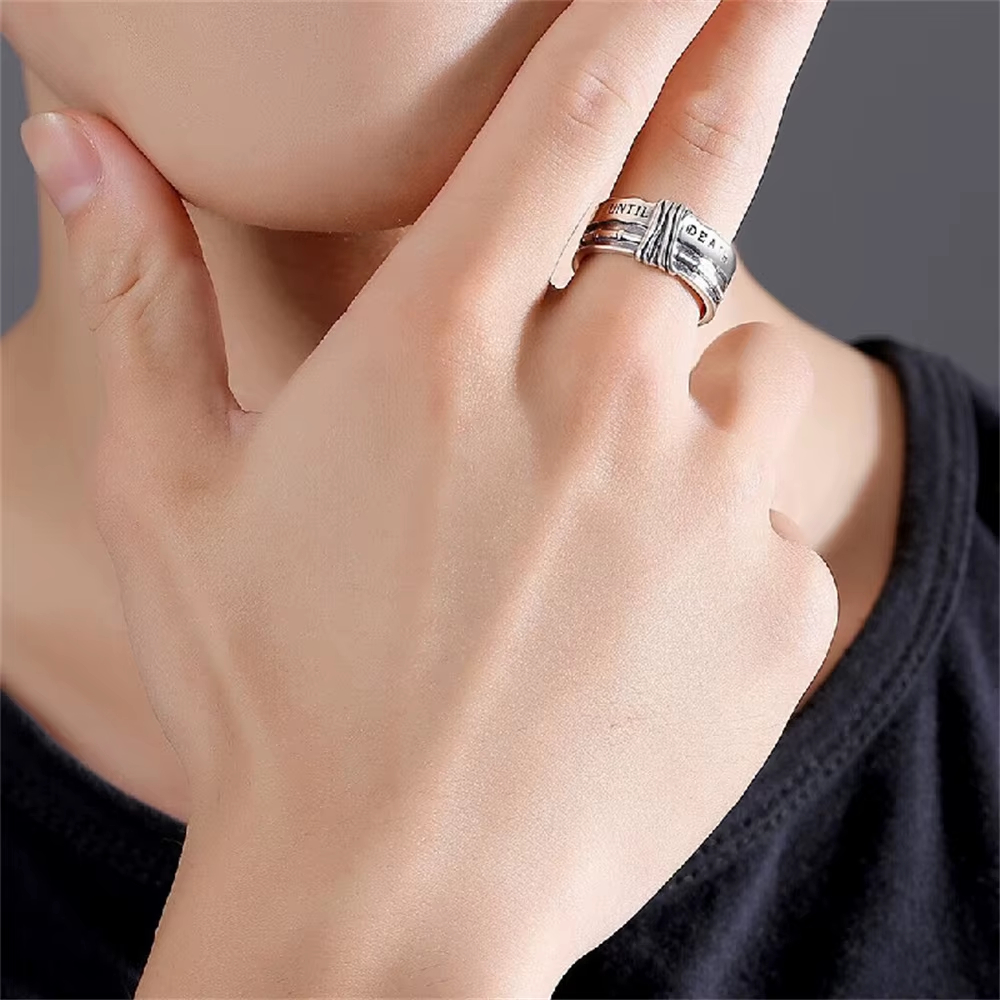 925 Sterling Silver Men's Single Ring - A Symbol of Unwavering Commitment