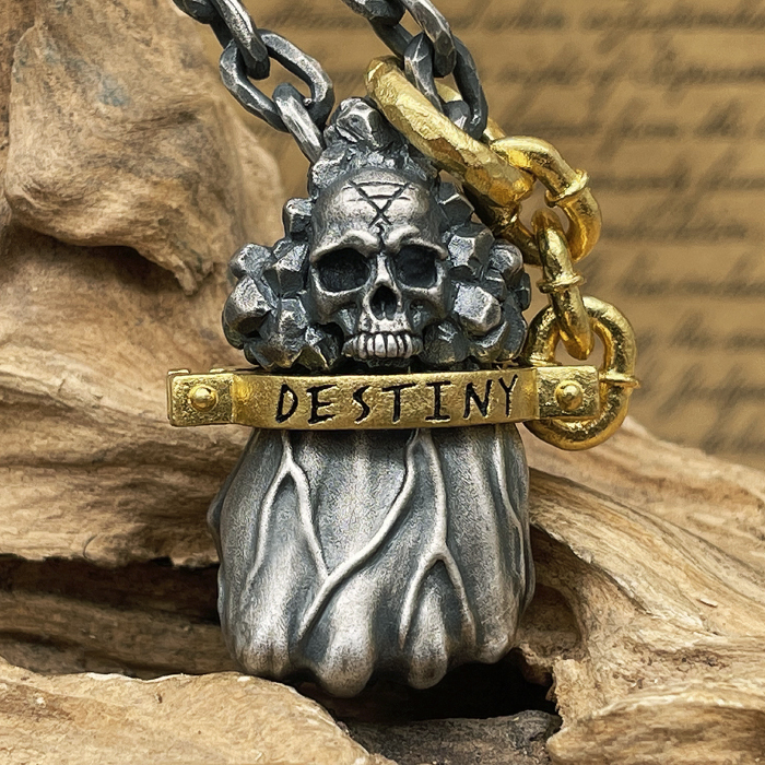 Skull Fist of Destiny Pendant