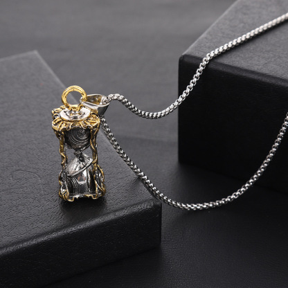Vintage hourglass necklace