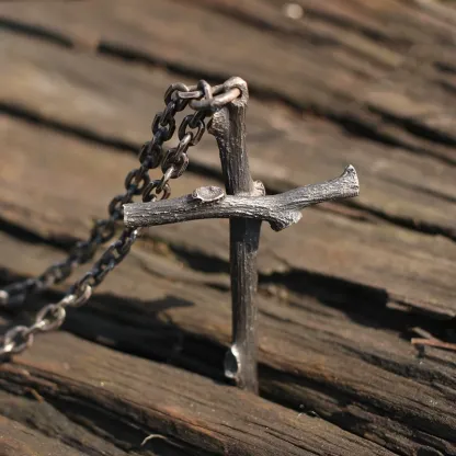 Wooden Cross Necklace