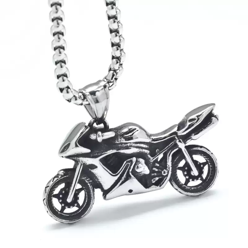 Personalized hip-hop motorcycle necklace