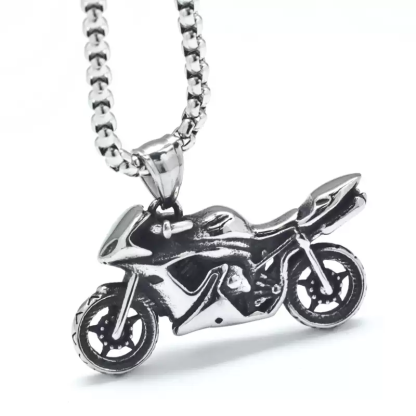 Personalized hip-hop motorcycle necklace