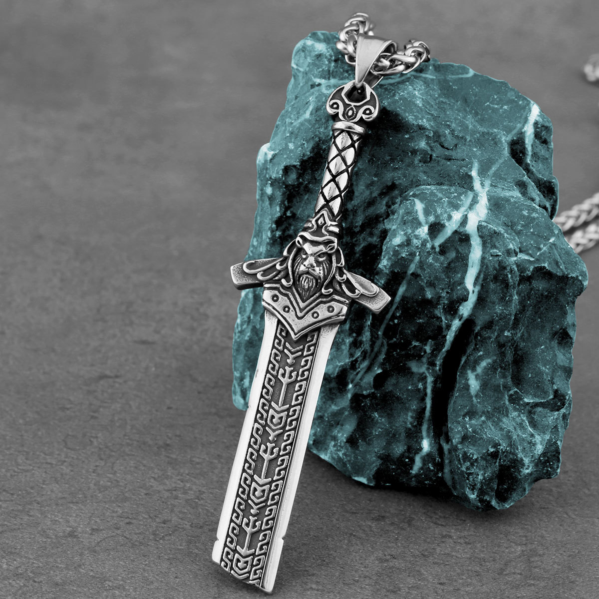 Viking King Broken Sword Necklace