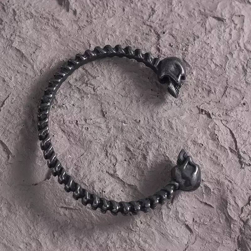 Dark Vintage Skull Spine Bracelet