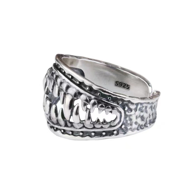 Venom Tooth Domineering Silver Gothic Index Finger Ring
