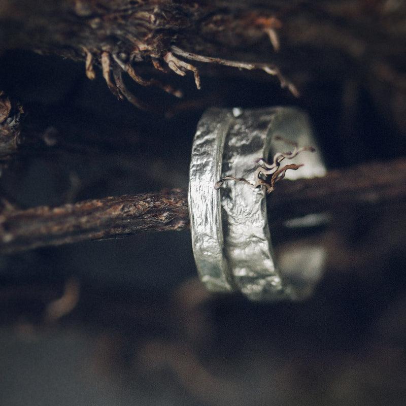 Retro Simple Texture Antithesis Ring - Viking Jewelry - Urcsilver