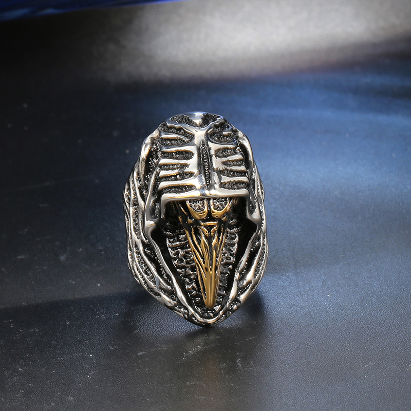 Personalized retro wizard skull ring