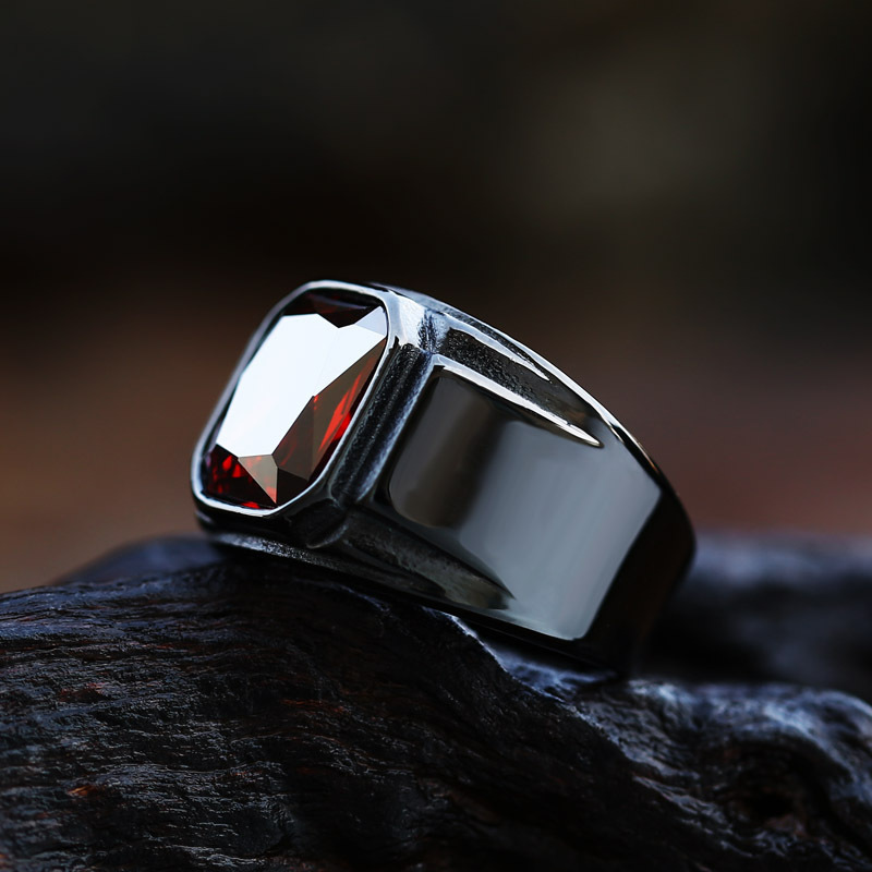 Vintage Men's Titanium Steel Ring Jewelry
