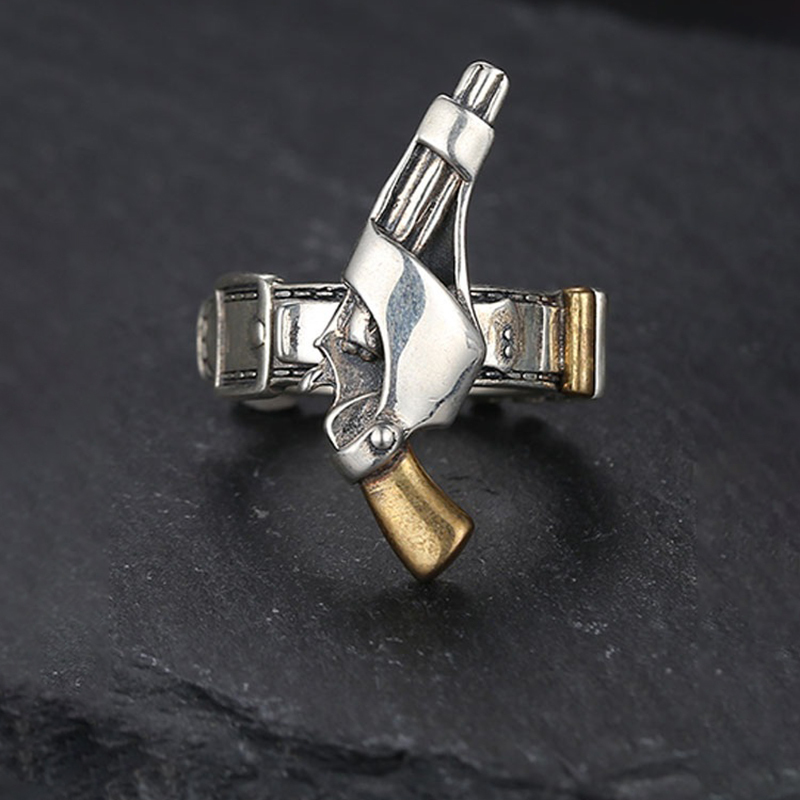 Pistol personality fashion luxury ring