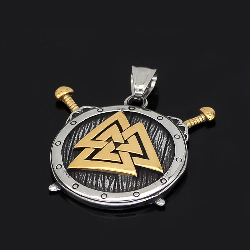 Viking Delta Rune Pendant Necklace