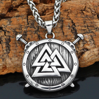 Viking Delta Rune Pendant Necklace