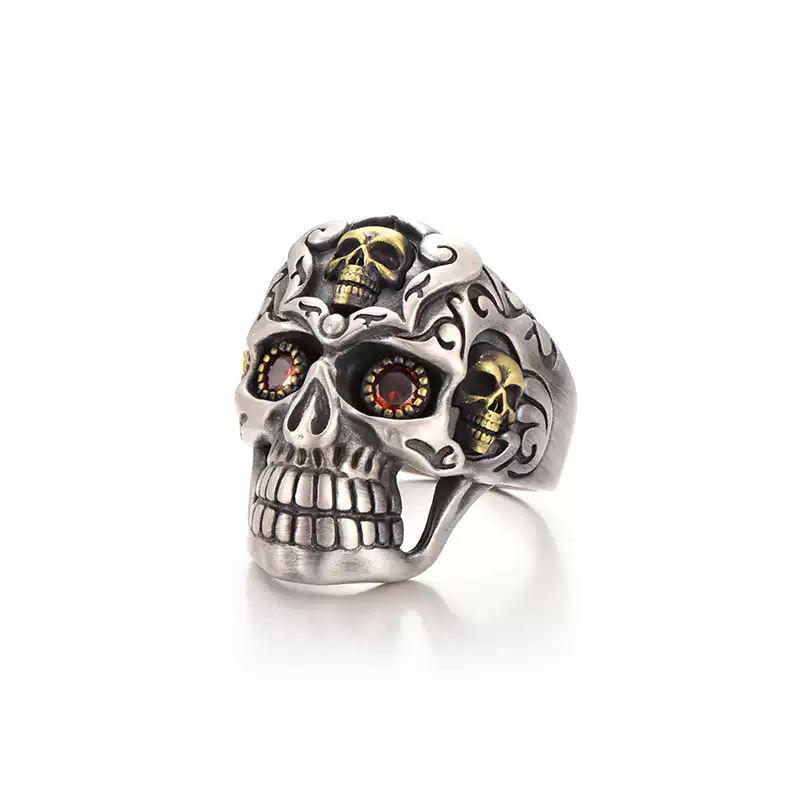 Vintage Skull Sterling Silver Ring