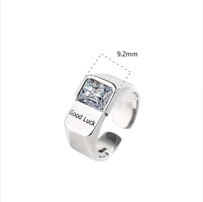 Square Diamond Lucky Ring