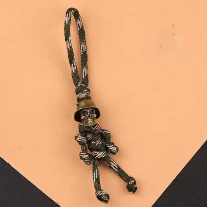 Skeleton Creative Braided Rope Keychain Pendant