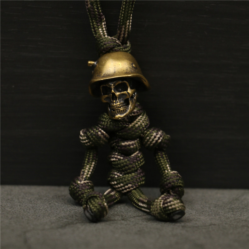 Soldier Skull Paracord Pendant