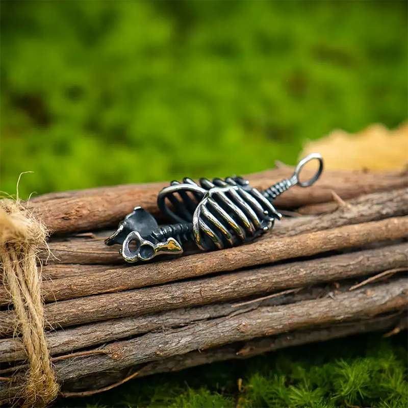 Skull Skeleton Hollow Pendant Necklace