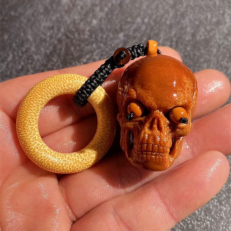 Hand-carved skull