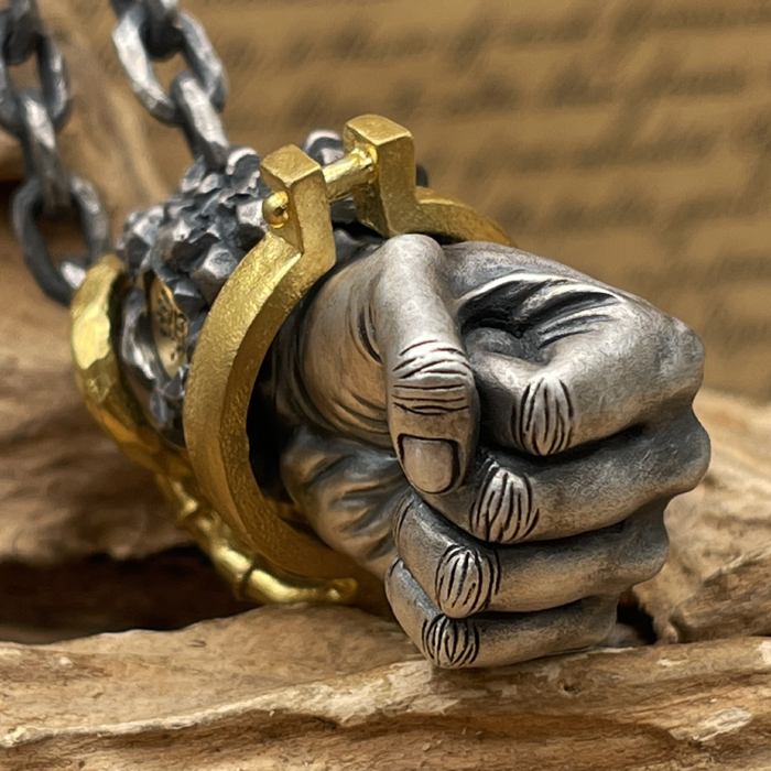 Skull Fist of Destiny Pendant