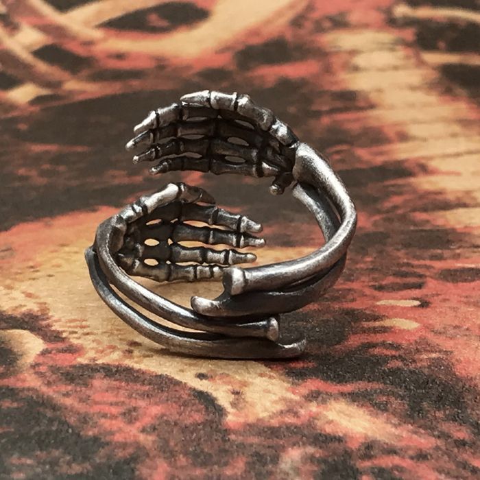 British retro skull bracelet ring