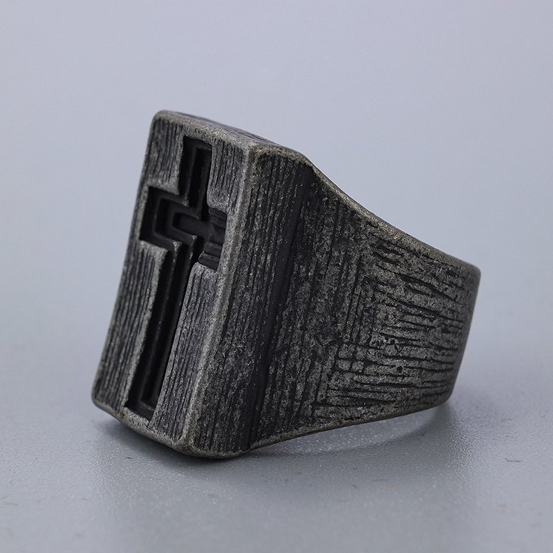 Vintage Heavy Industry Cross Ring