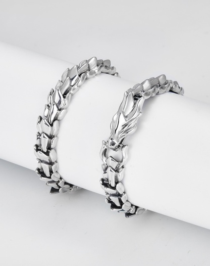 Sterling Silver Dragon Bone Bracelet