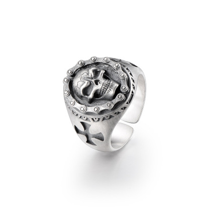 Skull personality high street ring