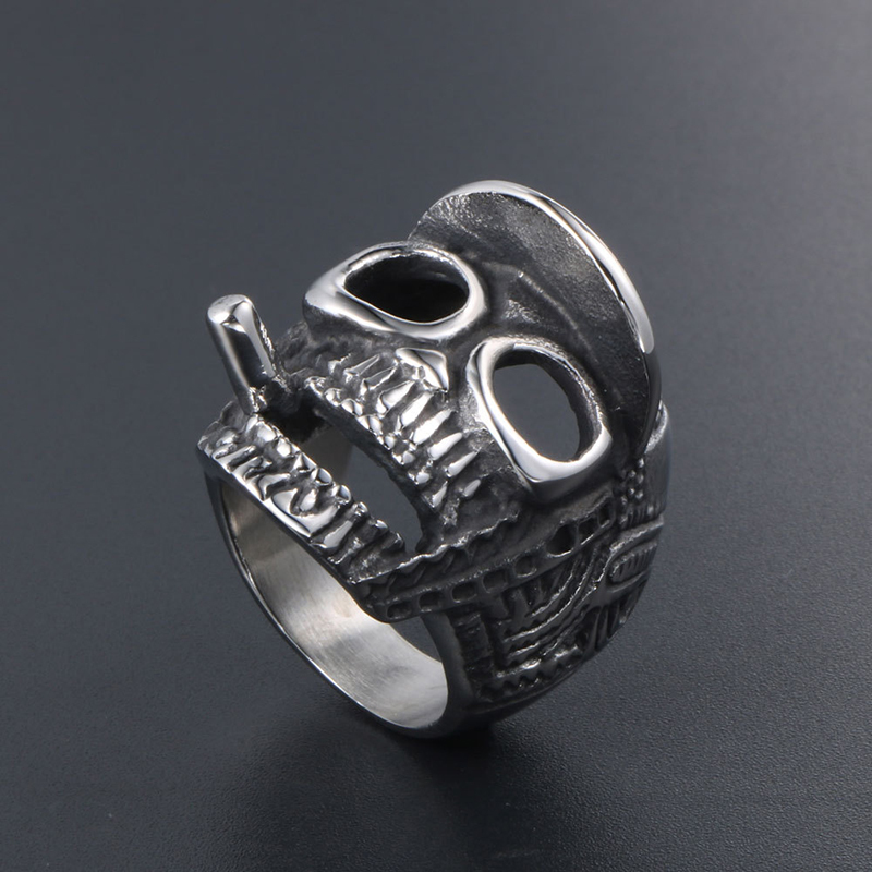 Smoking Ghost Titanium Steel Ring