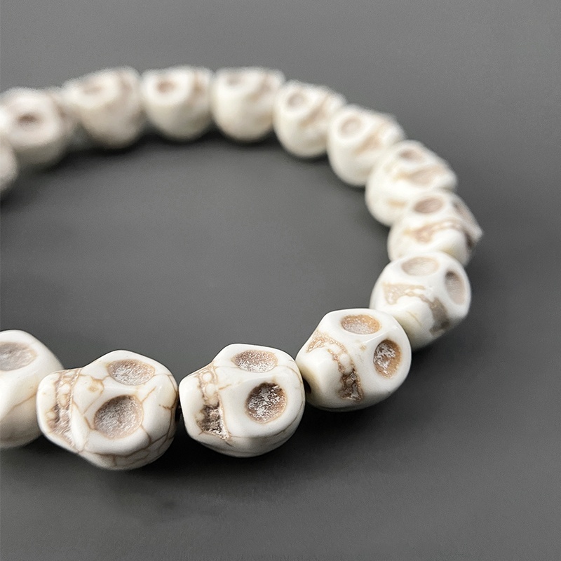 Turquoise Cracked Skull Bracelet