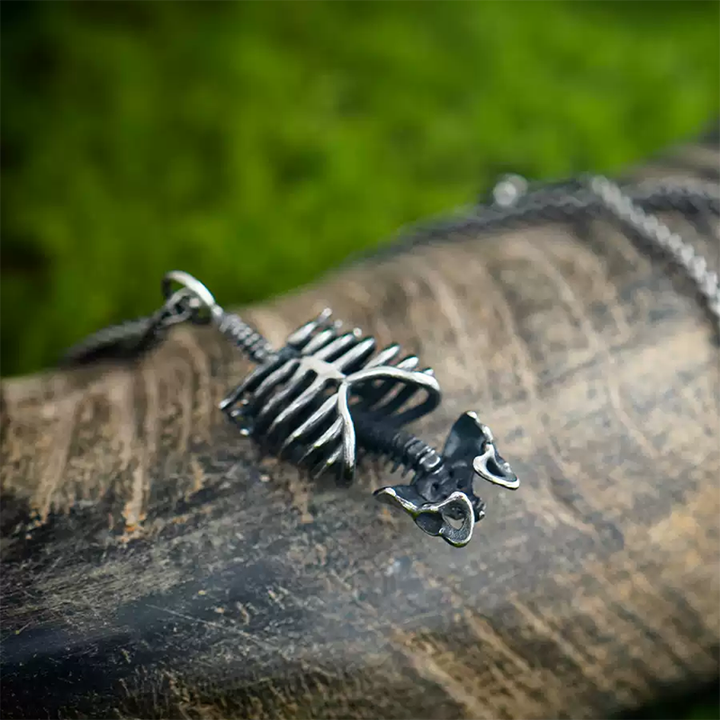 Skull Skeleton Hollow Pendant Necklace