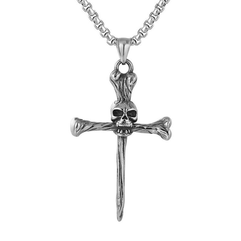 Skull Cross Cast Pendant