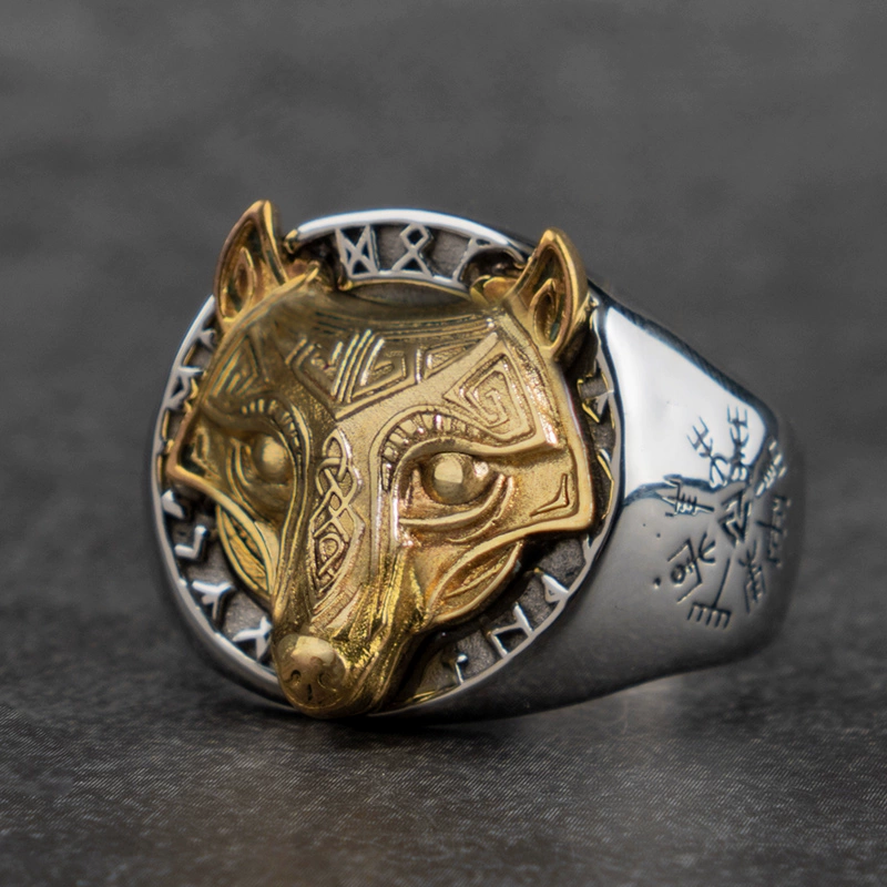Wolf Viking Ring