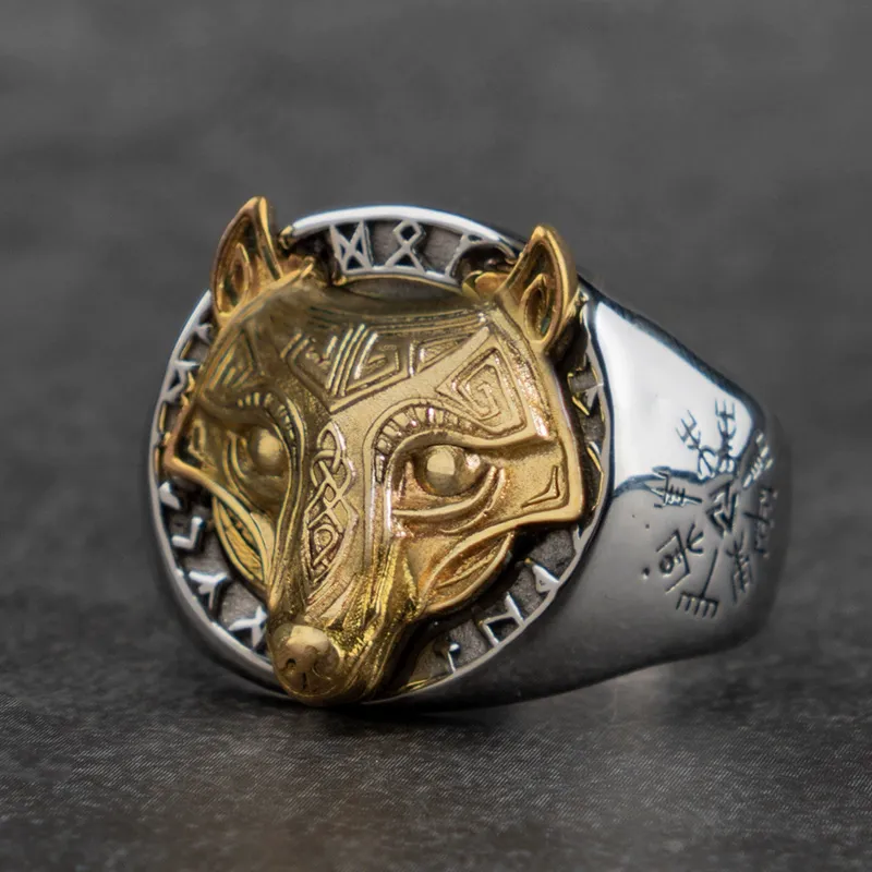 Wolf Viking Ring